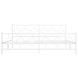 fehér fém ágykeret fej- és lábtámlával 193 x 203 cm