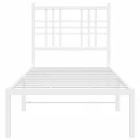 fehér fém ágykeret matrac nélkül fejtámlával 180 x 200 cm
