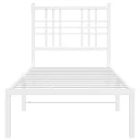 fehér fém ágykeret fejtámlával 80x200 cm