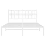 fehér fém ágykeret fejtámlával 140 x 190 cm