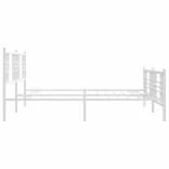 fehér fém ágykeret fej- és lábtámlával 183 x 213 cm