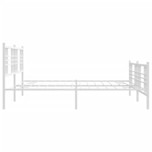 fehér fém ágykeret fej- és lábtámlával 183 x 213 cm