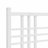 fehér fém ágykeret fej- és lábtámlával 193 x 203 cm