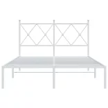 fehér fém ágykeret fejtámlával 120x190 cm
