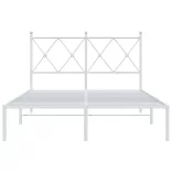 fehér fém ágykeret fejtámlával 120 x 200 cm