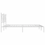 fehér fém ágykeret fejtámlával 150 x 200 cm