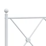 fehér fém ágykeret fej- és lábtámlával 90x200 cm