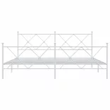 fehér fém ágykeret fej- és lábtámlával 183 x 213 cm