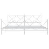 fehér fém ágykeret fej- és lábtámlával 193 x 203 cm