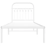fehér fém ágykeret matrac nélkül fejtámlával 180 x 200 cm