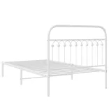 fehér fém ágykeret fejtámlával 107x203 cm