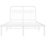 fehér fém ágykeret fejtámlával 120x190 cm
