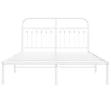fehér fém ágykeret fejtámlával 140 x 190 cm