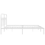 fehér fém ágykeret fejtámlával 180 x 203 cm