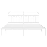 fehér fém ágykeret fejtámlával 183 x 213 cm