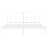fehér fém ágykeret fejtámlával 193 x 203 cm