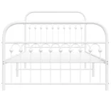 fehér fém ágykeret fej- és lábtámlával 107 x 203 cm