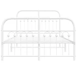 fehér fém ágykeret fej- és lábtámlával 120x200 cm