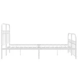 fehér fém ágykeret fej- és lábtámlával 137x190 cm