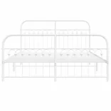 fehér fém ágykeret fej- és lábtámlával 150x200 cm
