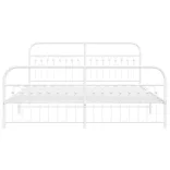 fehér fém ágykeret fej- és lábtámlával 183 x 213 cm