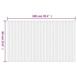 négyszögletű világos természetes bambusz szőnyeg 60 x 100 cm