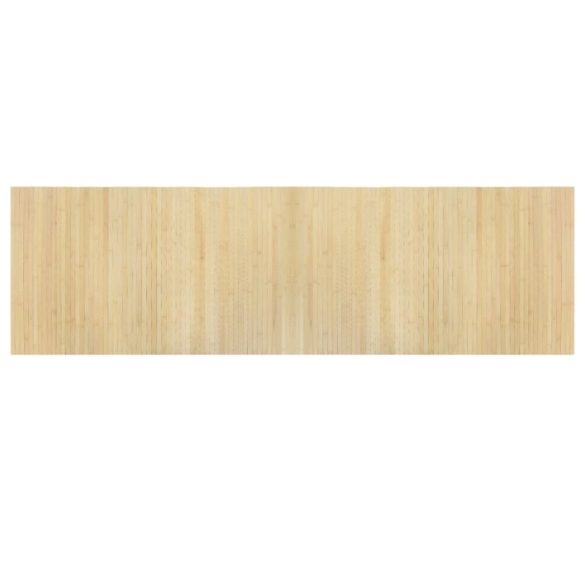 négyszögletű világos természetes bambusz szőnyeg 60 x 200 cm