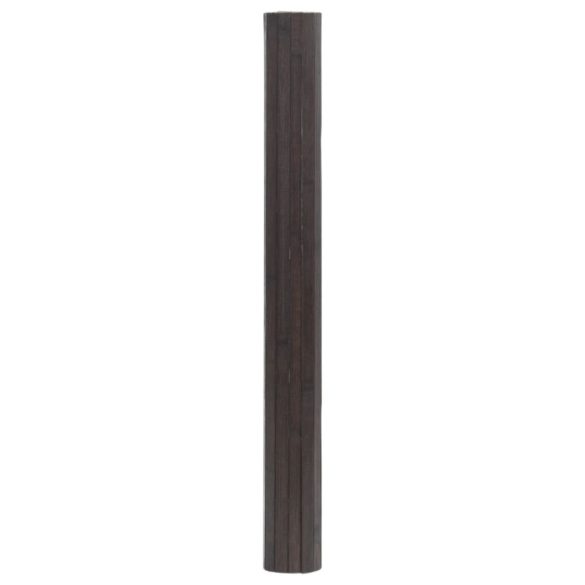 négyszögletű sötétbarna bambusz szőnyeg 60 x 200 cm