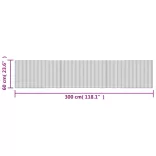 négyszögletű természetes bambusz szőnyeg 60 x 300 cm