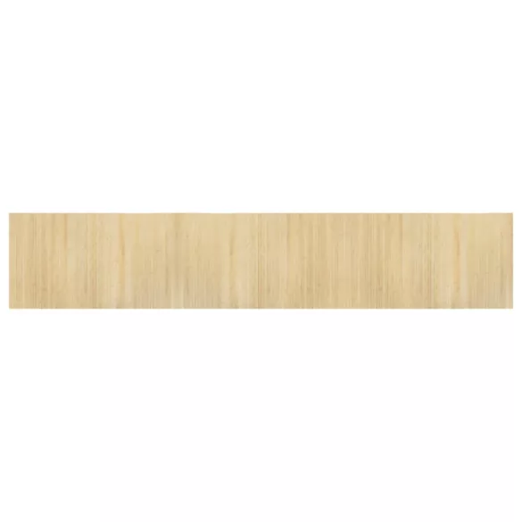 négyszögletű világos természetes bambusz szőnyeg 60 x 300 cm