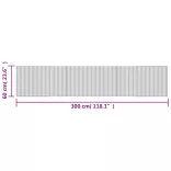 négyszögletű világos természetes bambusz szőnyeg 60 x 300 cm