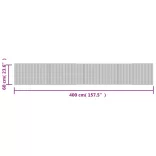 négyszögletű szürke bambusz szőnyeg 60 x 400 cm