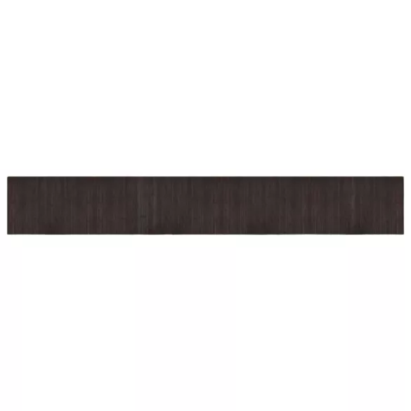 négyszögletű sötétbarna bambusz szőnyeg 60 x 400 cm