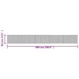 négyszögletű világos természetes bambusz szőnyeg 60 x 500 cm