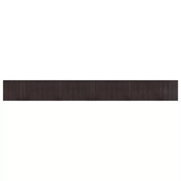 négyszögletű sötétbarna bambusz szőnyeg 60 x 500 cm