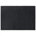négyszögletű fekete bambusz szőnyeg 70 x 100 cm
