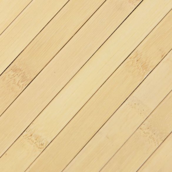 négyszögletű világos természetes bambusz szőnyeg 70 x 100 cm