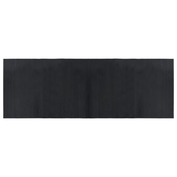 négyszögletű fekete bambusz szőnyeg 70 x 200 cm
