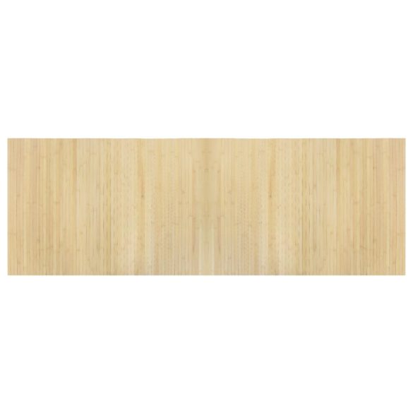 négyszögletű világos természetes bambusz szőnyeg 70 x 200 cm