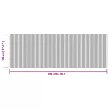 négyszögletű sötétbarna bambusz szőnyeg 70 x 200 cm