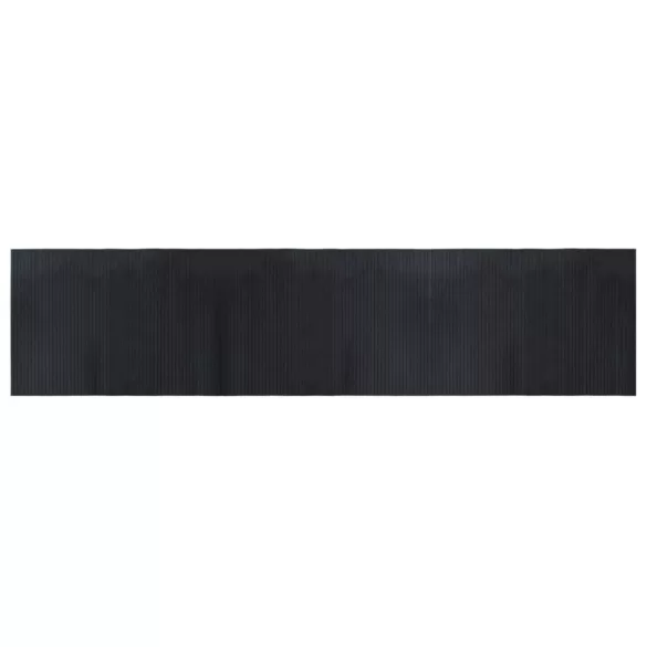 négyszögletű fekete bambusz szőnyeg 70 x 300 cm