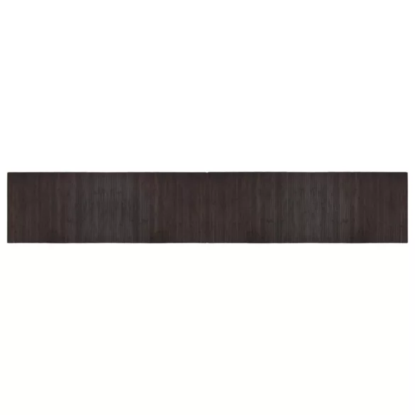 négyszögletű sötétbarna bambusz szőnyeg 70 x 400 cm