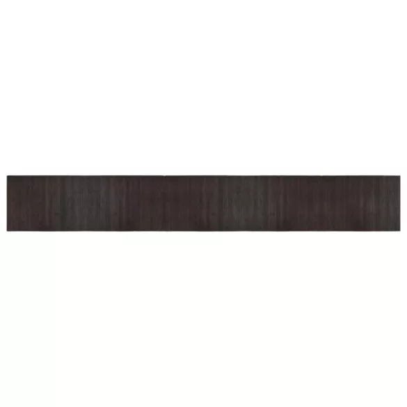 négyszögletű sötétbarna bambusz szőnyeg 70 x 500 cm