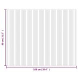 négyszögletű fekete bambusz szőnyeg 80 x 100 cm