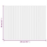 négyszögletű barna bambusz szőnyeg 80 x 100 cm