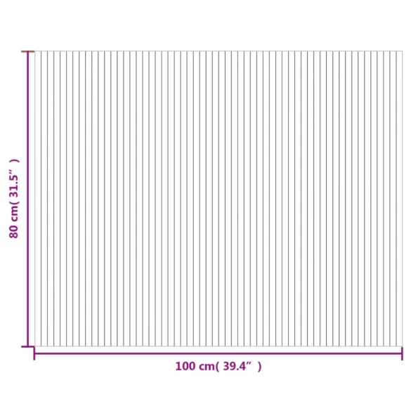 négyszögletű szürke bambusz szőnyeg 80 x 100 cm