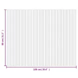 négyszögletű sötétbarna bambusz szőnyeg 80 x 100 cm