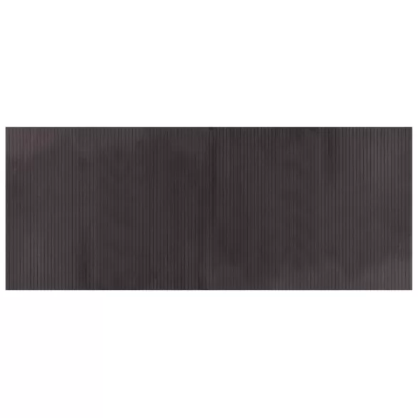 négyszögletű sötétbarna bambusz szőnyeg 80 x 200 cm