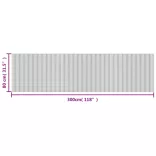 négyszögletű fekete bambusz szőnyeg 80 x 300 cm