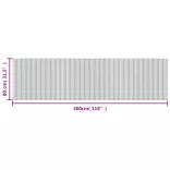 négyszögletű szürke bambusz szőnyeg 80 x 300 cm